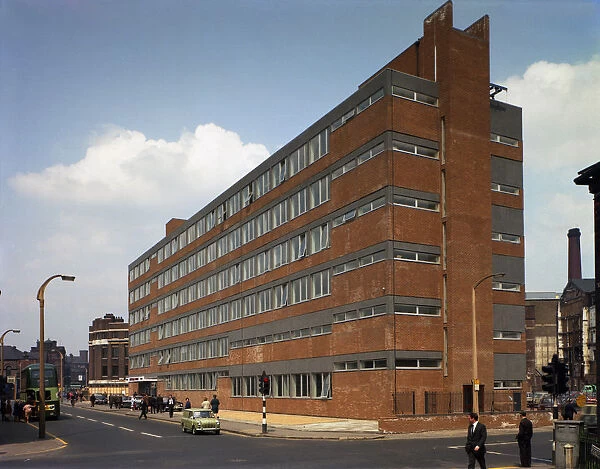 Huntsman House, headquarters of Tetleys brewers, Leeds, West Yorkshire, 1968. Artist