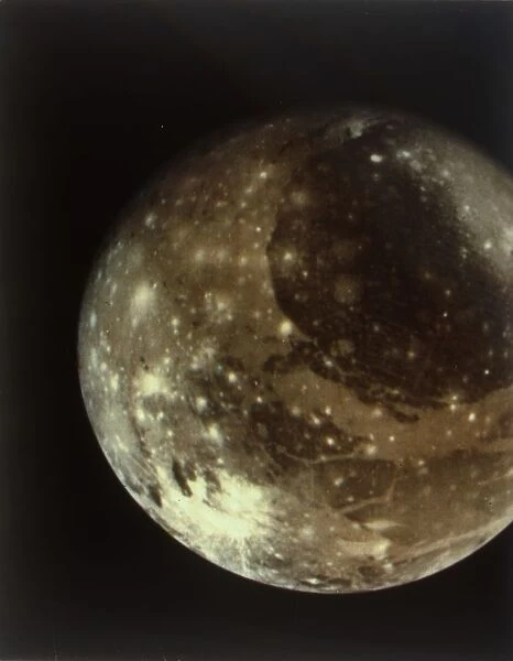 Jupiter mission: Ganymede from 1. 2 million kilometres. Creator: NASA