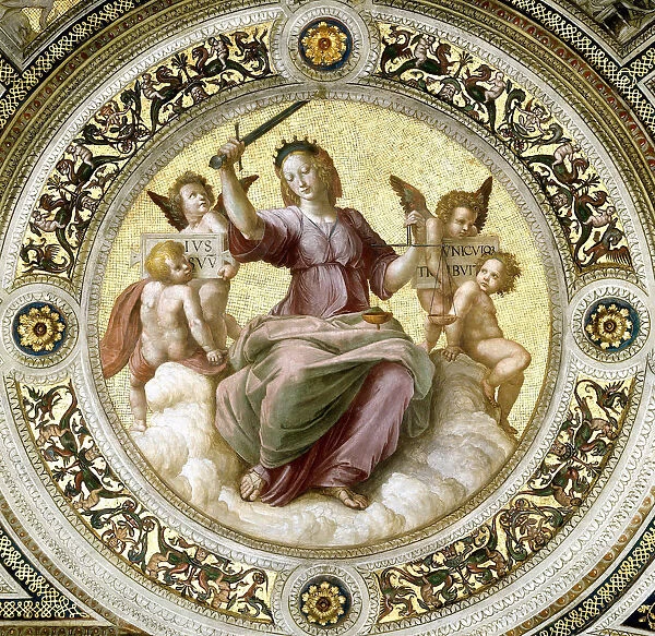 Lady Justice (Fresco in Stanza della Segnatura), ca 1510-1511