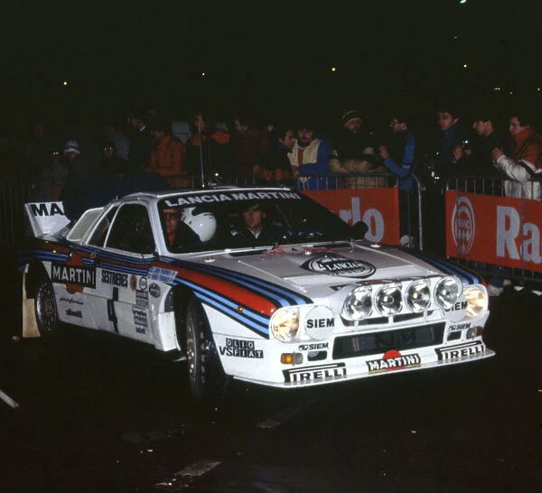 Lancia 037, Henri Toivenen, 1985 Monte Carlo Rally. Creator: Unknown