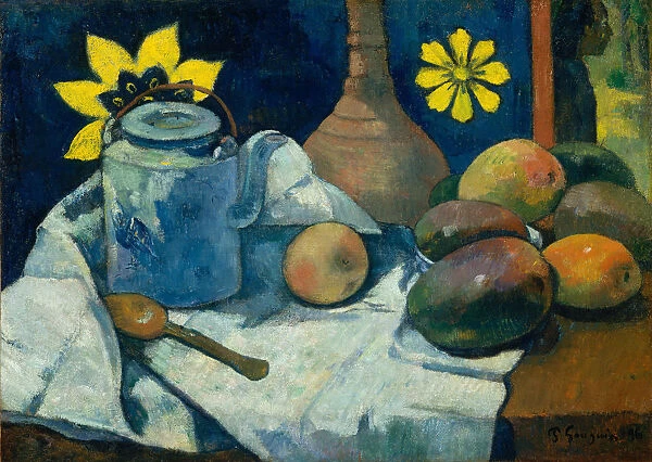 Still Life with Teapot and Fruit, 1896. Creator: Paul Gauguin