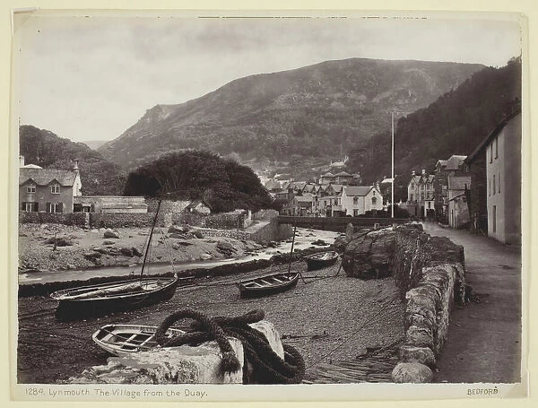 Lynmouth, The Village from the Quay, 1860  /  94. Creator: Francis Bedford