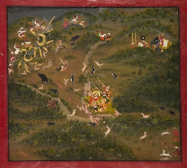 Maharaja Jagat Singh Hunting, 1734-1751. Creator: Unknown