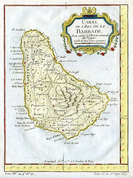 Map of Barbados, c1764