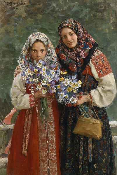 Meadow Flowers, 1913. Artist: Kulikov, Ivan Semyonovich (1875-1941)