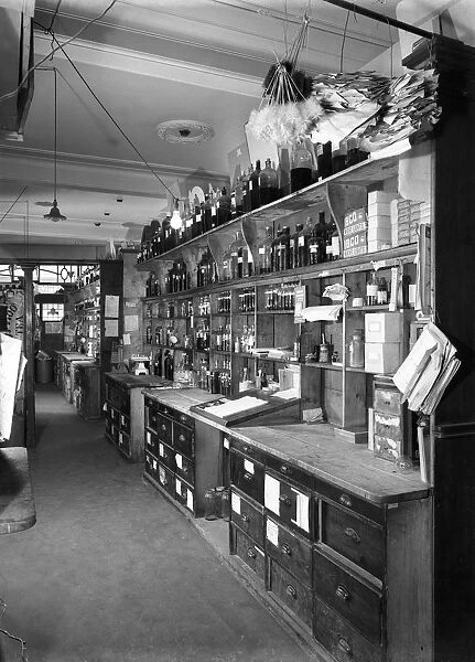 Pharmaceutical preparation area, Co-operative society, Barnsley, South Yorkshire, 1956