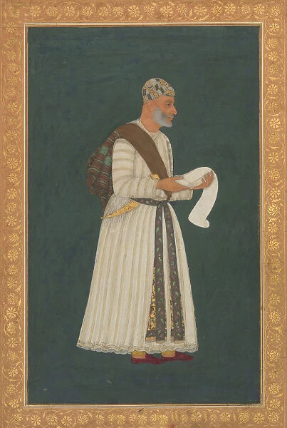 Portrait of Mulla Muhammad Khan Vali of Bijapur, Folio from the Shah Jahan Album