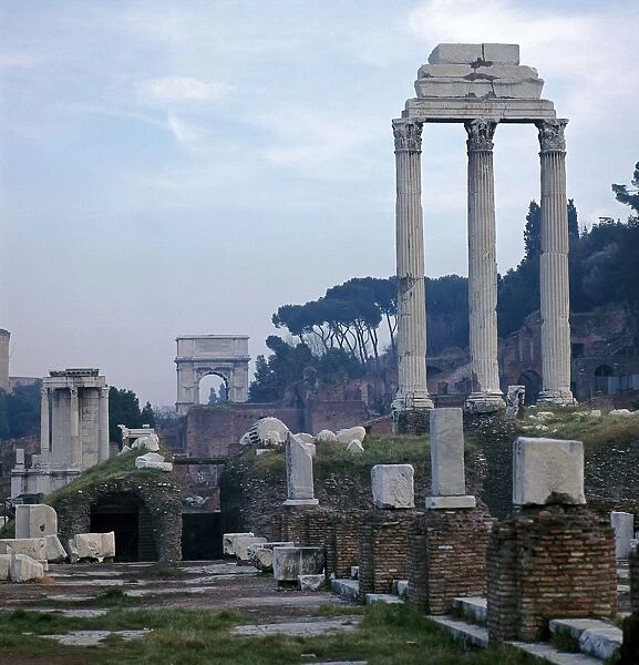 The Roman forum in the evening, 5th century BC