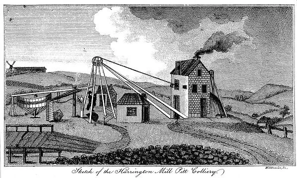 Sketch of the Harrington Mill Pitt Colliery, County Durham, early 19th century. Artist: Middlemist