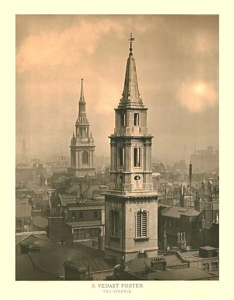 St Vedast Foster, The Steeple, mid-late 19th century. Creator: Unknown