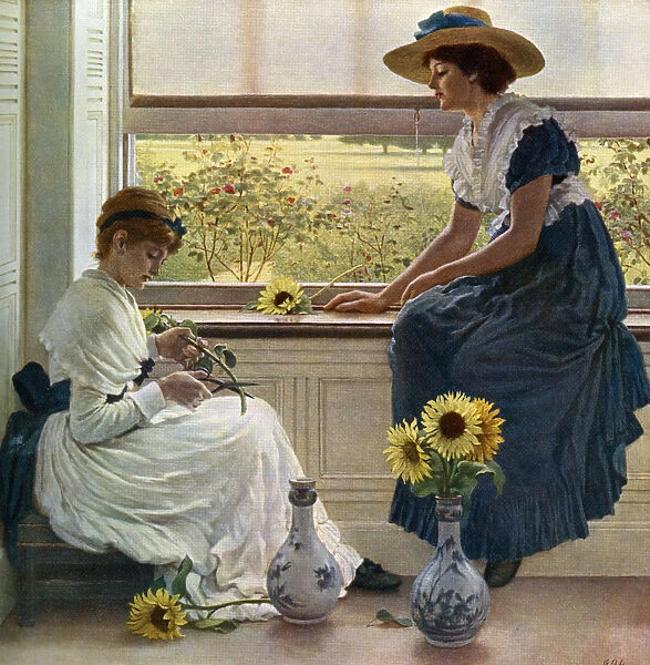 Sun and Moon Flowers, 1890, (1912). Artist: George Dunlop Leslie