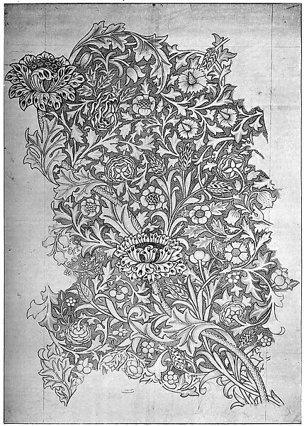 Trent pattern printed linen, 1892 (1934). Artist: William Morris