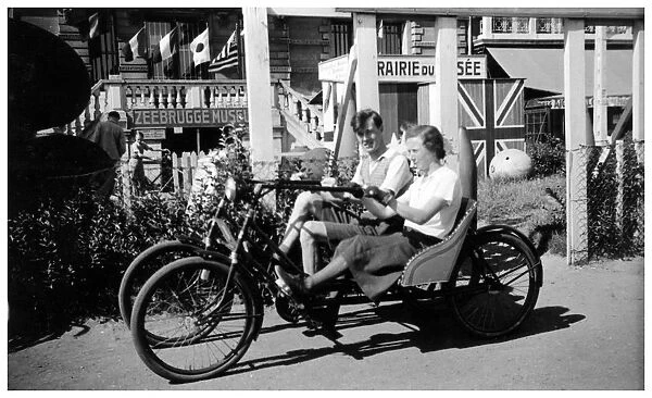 Two-seater tricycle, Zeebrugge, Belgium, 1936