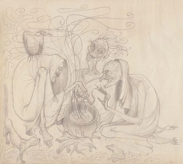 Three witches, c1950. Creator: Shirley Markham