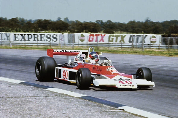 1977 British Grand Prix: Gilles Villeneuve 11th position on his Grand Prix debut, action