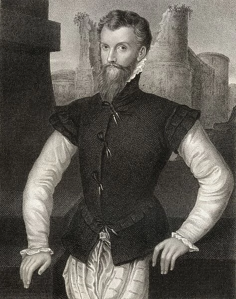 Edward Courtenay 12Th Earl Of Devonshire, C. 1527  /  8-1556. From The Book 'Lodges British Portraits'Published London 1823