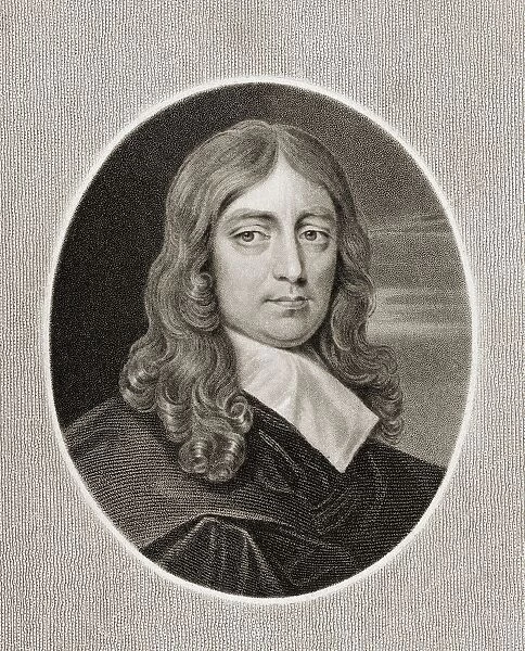 John Milton 1608-1674. English Poet. From The Book 'Gallery Of Portraits'Published London 1833