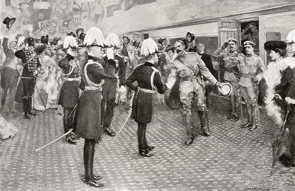 Lord Kitcheners Homecoming In 1902 From South Africa. After A Drawing By W. Hatherell. Field Marshal Horatio Herbert Kitchener, 1st Earl Kitchener, 1850