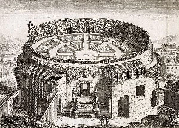 The Mausoleum Of Augustus, Rome, Italy. 18Th Century Print