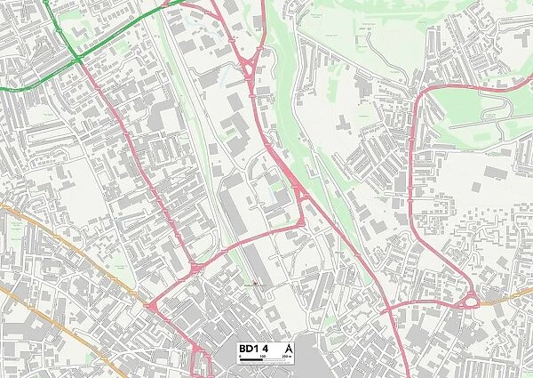 Bradford BD1 4 Map