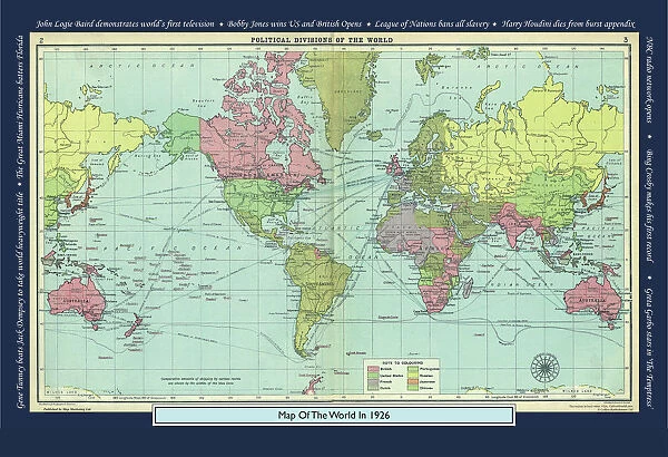 Historical World Events map 1926 US version