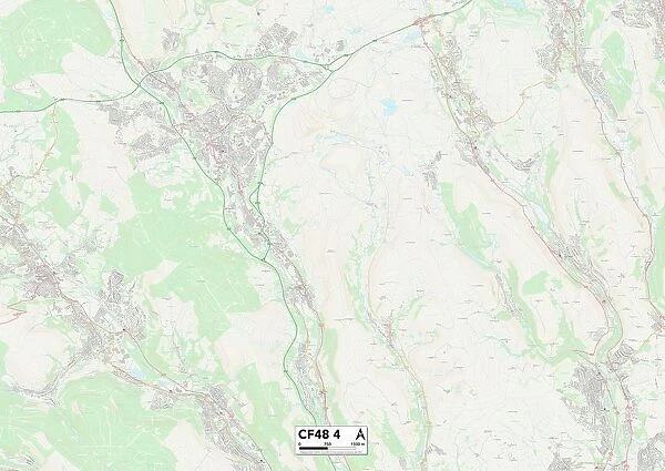 Merthyr Tydfil CF48 4 Map