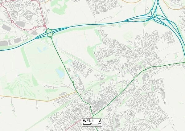Wakefield WF8 1 Map