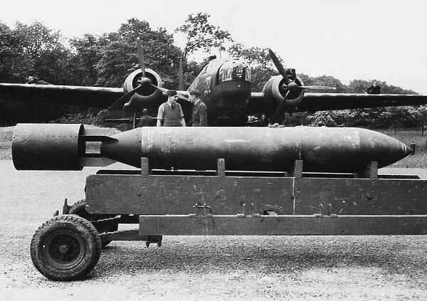 A 2000 lb armour-piercing bomb as used by the RAF. Although not particularly massive in