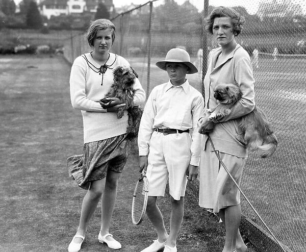 Actress Gladys Cooper Right with her children John and Joan Buckmaster seen here at
