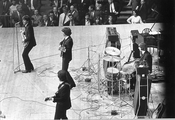 The Beatles in concert during European Tour June - July 1965