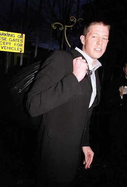 Chris Harris step son of Pierce Brosnan December 1997 leaves Wormwood Scrubs prison