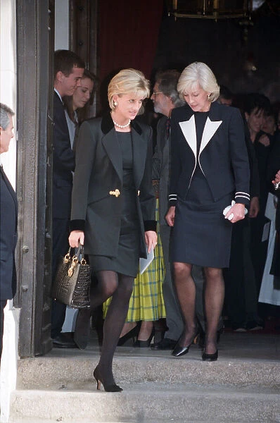 Diana, Princess Of Wales, with Diana Donovan the widow of photographer Terence Donovan as