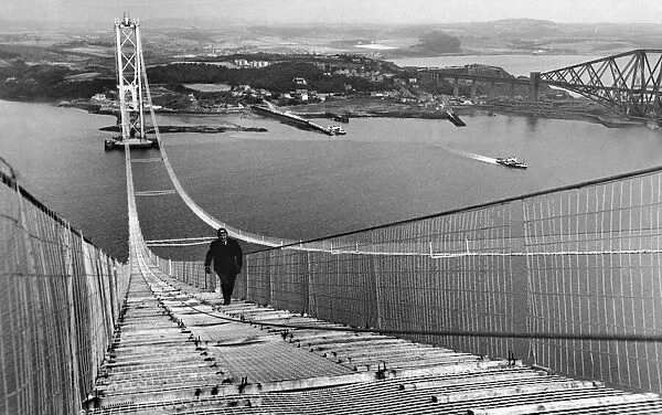 The Forth Road bridge from South Queensferry, Edinburgh to North Queensferry in Fife