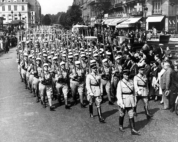 French Foreign Legionaires in Paris for the Bastille Day parade