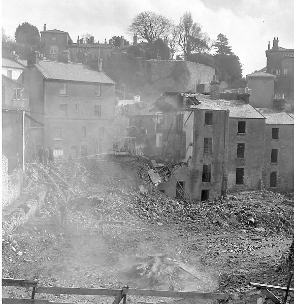House demolition, Stentiford Hill, Torquay March 1964