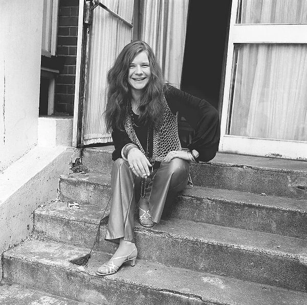 Janis Joplin American Singer in London in a Mayfair mews in 1969 She was due to appear at
