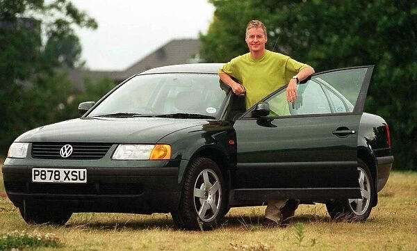 Jim White - TV Presenter with Volkswagen Passat Car July 1997