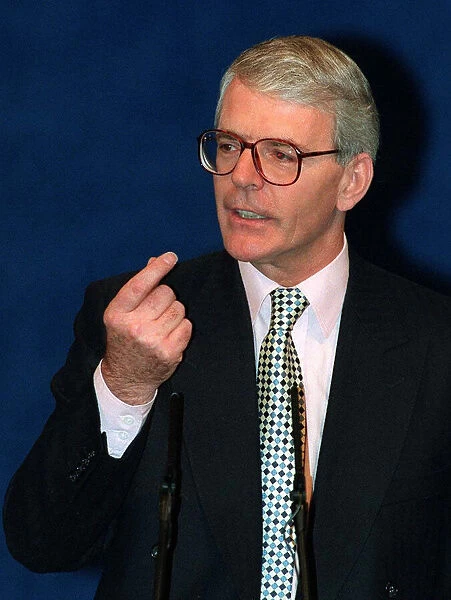 John Major Prime Minister during his speech at the Tory Party Conference 1995
