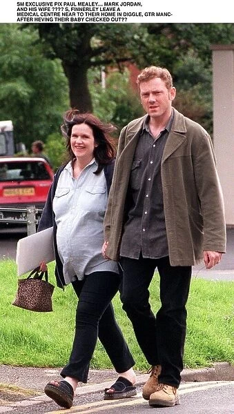 Mark Jordan actor in the TV Prog Heartbeat with his heavily pregnant wife Siobhan