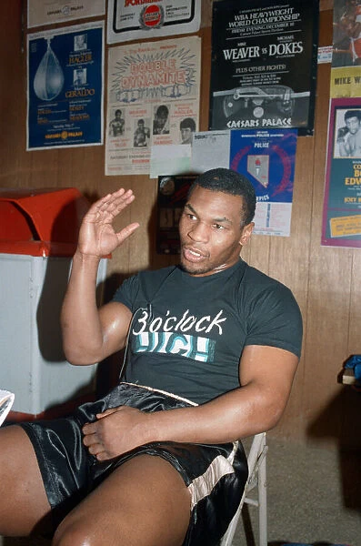 Mike Tyson takes a break from training ahead of his bout with James Bonecrusher Smith