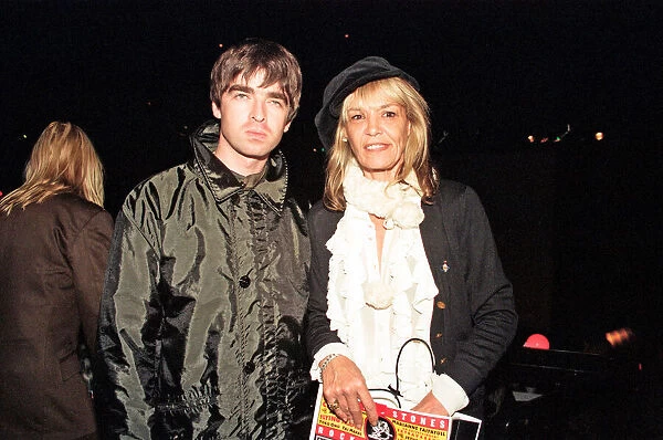 Noel Gallagher and Anita Pallenberg at the launch of The Rolling Stones '