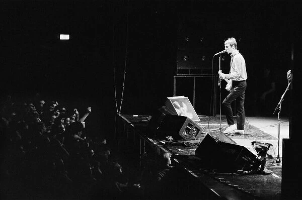 Paul Weller, and his band, The Jam, pictured during their final ever gig in 1982