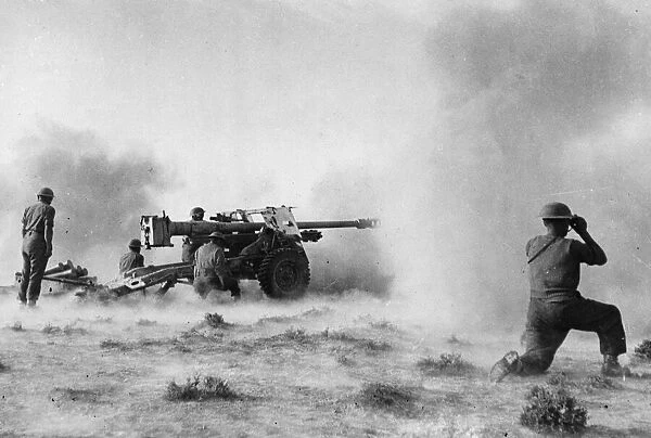 A Pheasant 17-pounder anti-tank gun of the 73rd Anti Tank Regiment of the 8th