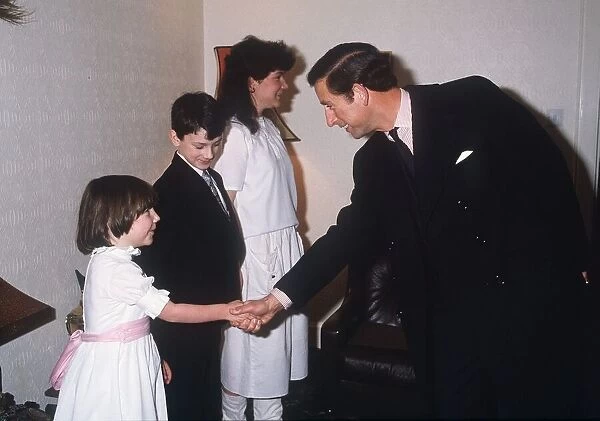 Prince Charles meeting Mechan kids from Govanhill Glasgow November 1985