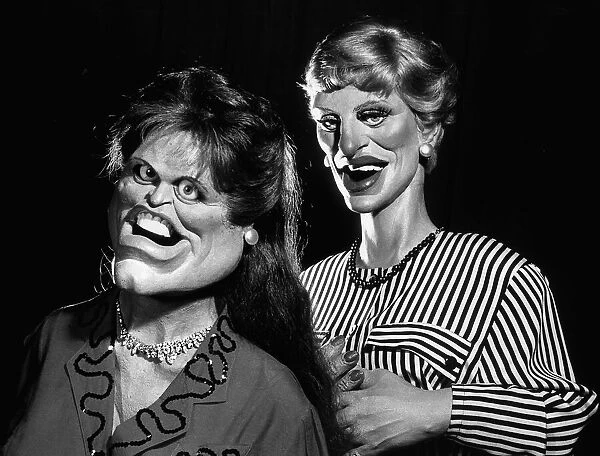 Spitting Image puppet of Duchess of York (L) and Princess Diana (R