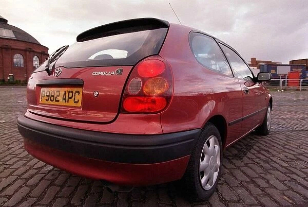 Toyota Corolla Pictured from back November 1997 Red car