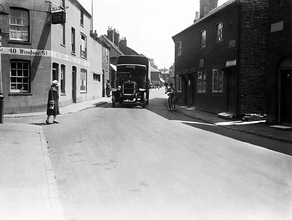 Vine Street looking north in Uxbridge, London (formerly Middlesex) Circa 1928