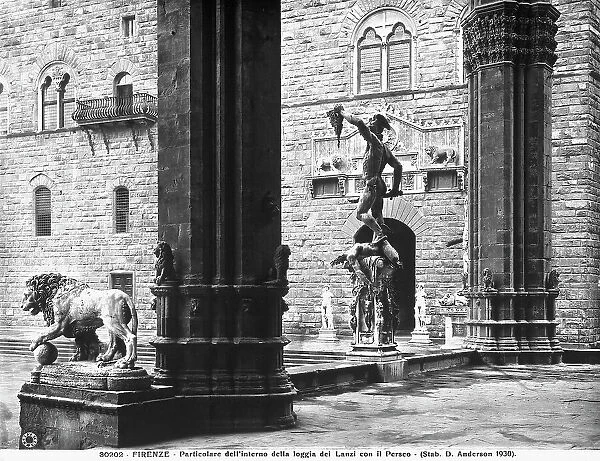 The Loggia dei Lanzi with Benvenuto Cellini's Perseus, Florence