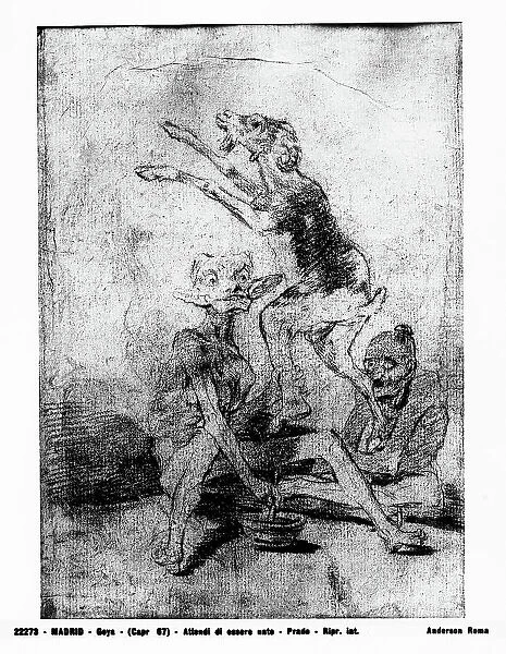 Wait Until You've Been Anointed, drawing by Goya, in the Prado Museum in Madrid