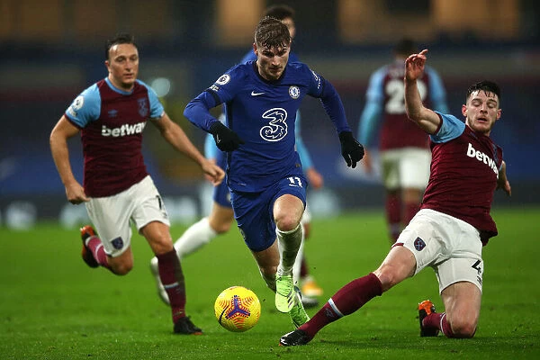 Timo Werner Escapes Declan Rice: Intense Moment from Chelsea vs. West Ham United (December 2020)